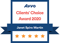 Avvo Clients' Choice Award 2020 | Janet Spiro Martin | 5 Stars